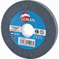 Leman – Meule à touret 150 mm – Alésage 32 mm – Grain 60 – Vitrifiée corindon pour meulage acier – Vitesse 4500 Tr/mn