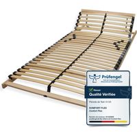 Premium Sommier à lattes 140x200, Sommier à lattes à élasticité ponctuelle 7 zones en hêtre, 28 lattes, Sommier à lattes GERMANY, Sommier à lattes avec tête réglable, jusqu'à 150Kg