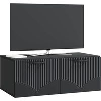 vidaXL Wall-Mounted TV Cabinet Black 78.5 x 41 x 30 cm Engineered Wood
