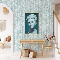 Papier peint vintage artistique pour salon chambre Géometrica Azzurra