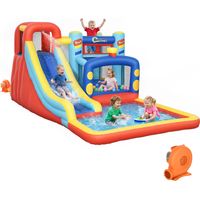 Castello Gonfiabile Bambini con Trampolino Scivolo Piscina 435x245x200cm