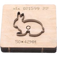 Matrice de découpe en cuir et métal en forme de lapin, en acier allié, bricolage, moule de découpe, accessoires d'artisanat d'art