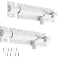 Verrou de porte en alliage d'aluminium, verrou de porte, loquet de porte coulissante en alliage d'aluminium, verrou de porte coulissante, boulons de verrouillage compatibles avec portail de jardin, ab
