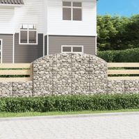 vidaXL Panier de gabions arqué 200x30x120/140 cm Fer galvanisé