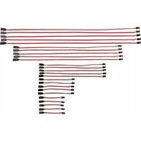 25-teiliges JR-Servo-Verlängerungsset, Längen: 10 cm, 15 cm, 30 cm, 50 cm, 60 cm