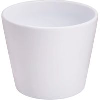 Maceta de cerámica blanca, 8,5 cm