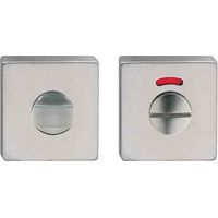 WC-Taste und Anzeige 'QUADRO' 50x50 mm - Farbe Edelstahl