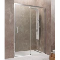 Box doccia AKTUAL fisso + scorrevole, Finiture: Trasparente - Estensione: 137-143 cm