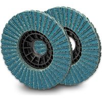 Lot de 2 disques plats a lamelles zirconium 115 mm grain 120