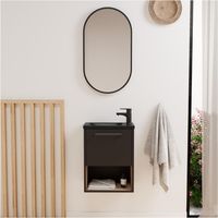Gruppo lavabo NIKA con nicchia e specchio ovale