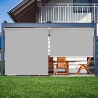 TolleTour Tenda Verticale Esterna 140x140 cm per Balcone e Terrazza Protezione Solare Impermeabile 80% Grigio Chiaro