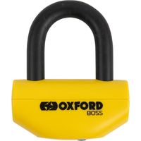 Candado antirrobo para disco de freno Oxford Boss de 12,7 mm, color amarillo.