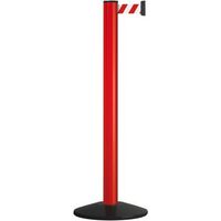 Gurtpfosten einfach D70xH1000mm Pfosten rot Gurtfarbe rot/weiß VIA GUIDE