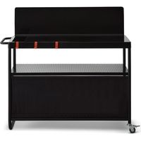 Brasero – Chariot à plancha Infinite 100 – Plan de travail 100 x 46 cm – Compatible planchas 1 à 4 feux – 3 niveaux de rangement – Acier émaillé