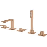 GROHE 5-Loch-Wannen-Kombination Allure 252211, für Fliesenbankmontage, Hebelgriffe, eigensicher, warm sunset gebürstet