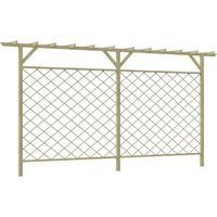 Clôture de jardin en bois avec pergola