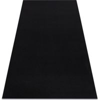 Alfombra con refuerzo de goma RUMBA un solo color negro black 100x200 cm