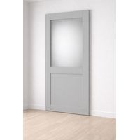 Porte Coulissante Athena Ral7035 Vitrée H204 X L83