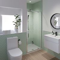 Modern 900mm Pivot Shower Door Enclosure 6mm Safety Glass Screen Panel Framed