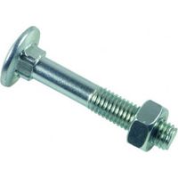 Boulon tête ronde collé carré (TRCC) Zingué - 8 x 150 mm- Vendu par 50