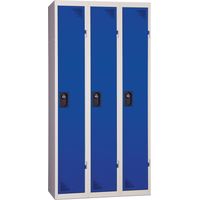 PROVOST - Vestiaire industriel monobloc Provost - 3 colonnes, bleu métal