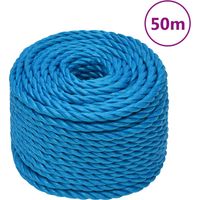 vidaXL Corde de travail Bleu 12 mm 50 m Polypropylène