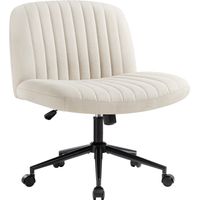 Chaise de bureau sans accoudoirs – Chaise pivotante réglable en hauteur – Dossier ergonomique et assise moelleuse – Pour bureau et chambre – Beige – Intimate Wm Heart