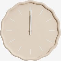 SKLUM Wanduhr Ø35 cm aus MDF Tovarx Creme-Beige