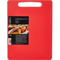 Chef Aid Tagliere grande in poliestere rosso, superficie antiscivolo multiuso, facile da pulire e lavabile in lavastoviglie con manico, 40 x 30 cm. Altri colori disponibili.