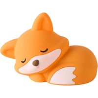 Lampe Renard Veilleuse, Adorable Lampe Renard en Silicone, Veilleuse de Chevet Rechargeable et Réglable avec Minuterie, Contrôle Tactile, Décoration pour Chambre d'Enfant, Cadeau pour Bébé