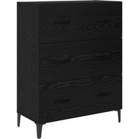 Sideboard/Anrichte/Buffet Schwarz Eichen-Optik 69,5 x 34 x 90 cm Holzwerkstoff LXWW178650