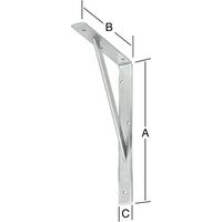 VORMANN Stegkonsole L.400mm H.250mm B.30mm S.4mm verz.Trgf.250kg - 000159400Z