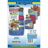 SUPER 4 PANNI MICROFIBRA 33X33CM.