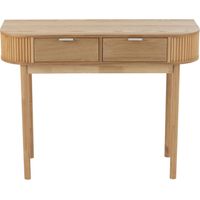 Console en bois naturel 2 tiroirs - ORIGAMI