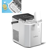 Mini-machine à glaçons,entièrement automatique, production de 12 kg de glace par 24 heures,produit 9 glaçons toutes les 6 minutes(Argent)