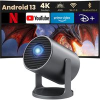 Mini Videoprojecteur Portable - WiFI 6 & Bluetooth 5.4, Apps Intégrées Supporte - Auto Keystone, 360° Rotation pour Phone/HDMI/USB