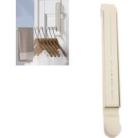Porte-Serviettes Portant Sur Porte Retractable Anti-Frottement Blanc