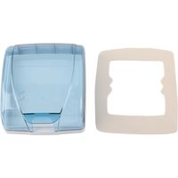 Universal 86 Type Socket Box Waterproof Box Transparent Wall Switch Protection Box for Bathroom Blue.