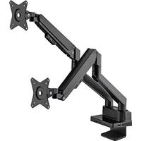 Manhattan 461887 Soporte de escritorio negro para dos pantallas