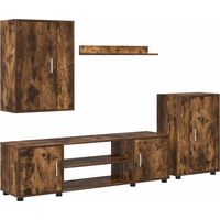 Maison Exclusive - TV-Schrankset Geräucherte Eiche Holzwerkstoff