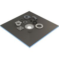 Pronto per affiancare con sifone + griglia inox piatto 120x80x4cm