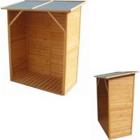 Mucola – Étagère à bois de chauffage en bois imprégné – Dimensions 160x134x75 cm – Capacité 1,13 m³ – Protection contre intempéries