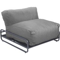 Chauffeuse pour salon de jardin modulable avec structure gris - Mixi