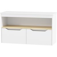 Estantería infantil con 2 cajones y compartimento 80x30x45 cm Blanco