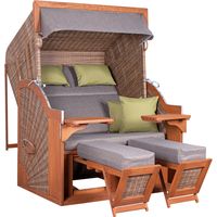 deVries Strandkorb PURE® COMFORT XL PE griseum Des. 490 135 x 92 x 165 cm