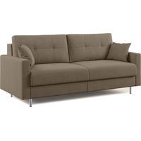 Megan Schlafsofa aus abwaschbarer Mikrofaser T11 188 cm (mat. 140x197) Braun