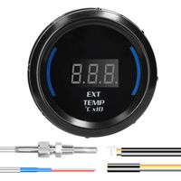 Zoternen Digitales LED-Abgastemperaturmessgerät, Große Schriftanzeige, Alarmfunktion, 52 Mm (2 Zoll) EGT-Messgerät für PKW-LKW-Motorräder, Empfindliche