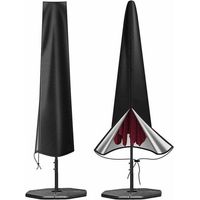 Couverture de Parasol,Housse de Parasol Double Couche Impermable Anti-UV Robuste en Tissu Oxford 210D Housse Protection pour Parasol avec Fermeture glissire (1903050cmnoir)