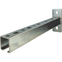 tecuro Schienenkonsole Typ 38/40 x 1000 mm x 2,00 mm, Stahl galvanisch verzinkt C/U-Profil