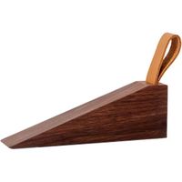 Rutschfester Türkeil aus Holz für den Innenbereich, z. B. in Badezimmer, Küche und Kinderzimmer (Größe: S-Walnuss)